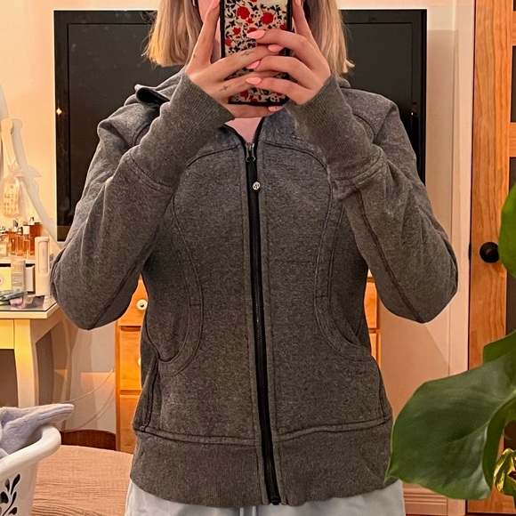 LULULEMON grey full zip scuba hoodie - Picture 2 of 3